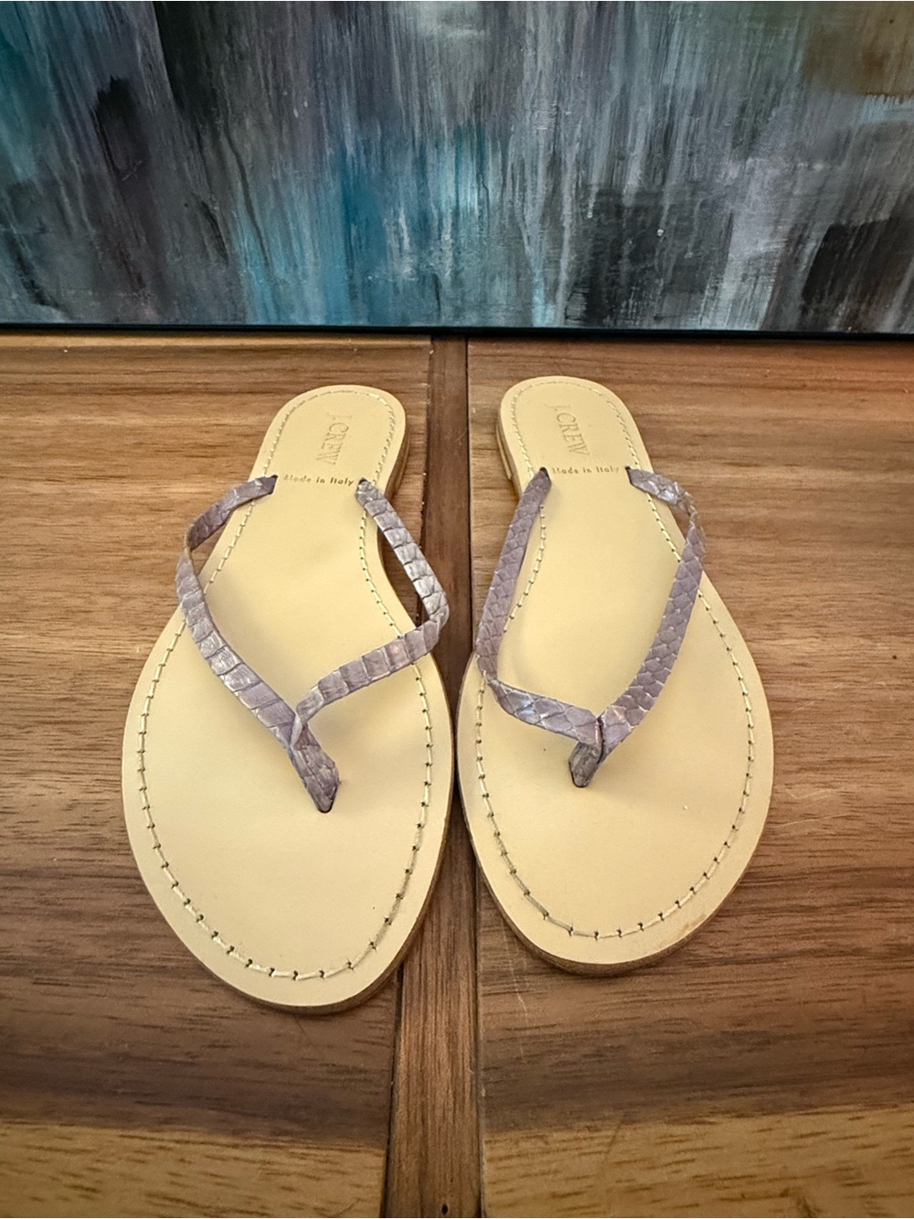 J. Crew Capri Lavender Genuine Snakeskin